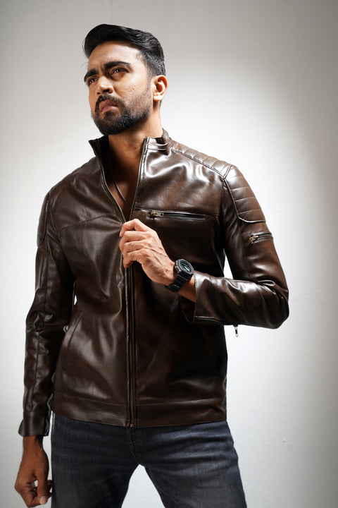 Sultan Solid Leather Jacket