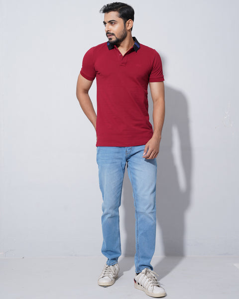 Men's Casual POLO-Maroon