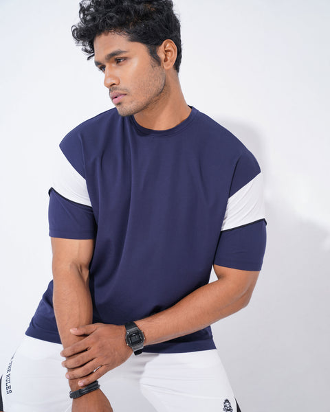 Drop Shoulder-Navy