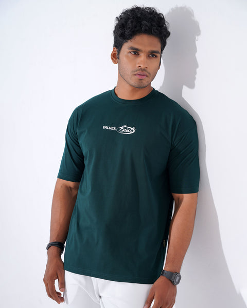 Drop Shoulder-VALUES-DK Green