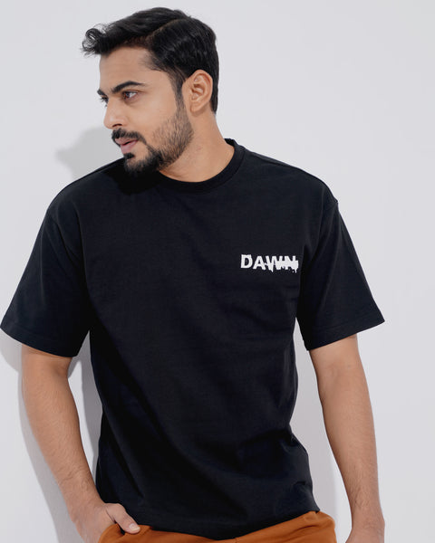 Men's Drop Shoulder -Black
