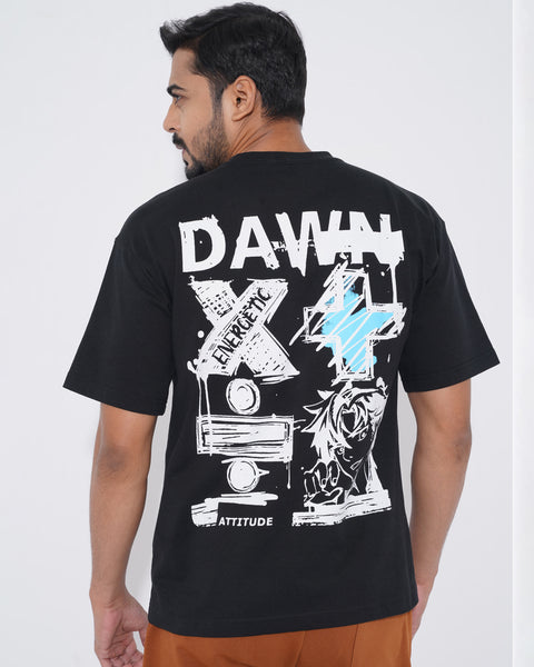 Men's Drop Shoulder -Black