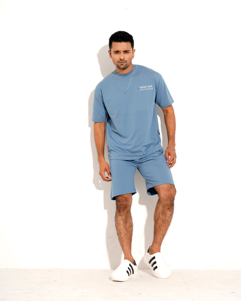 Men's Drop Shoulder - Earth Blue