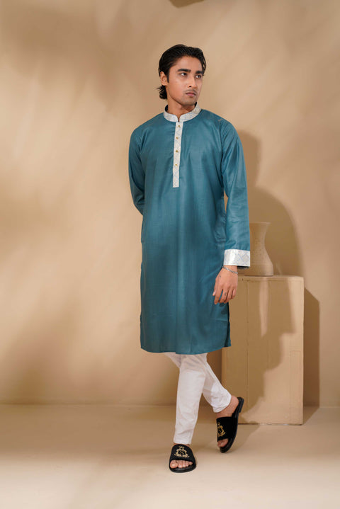 Sultan Men's Panjabi-Blue Green