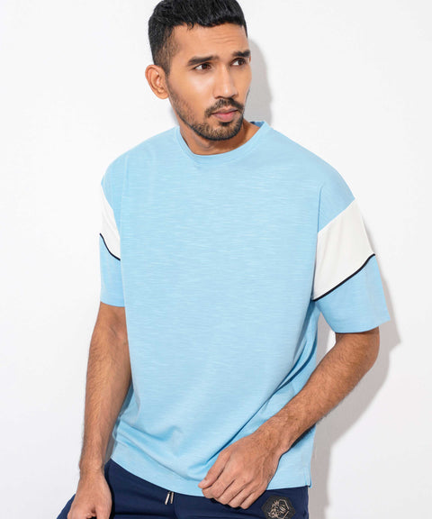 Men's Drop Shoulder - Sky Blue