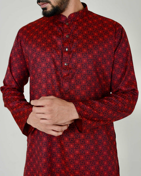 Printed Panjabi-Multi color