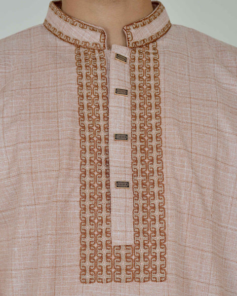 Embroidery Panjabi-Rosy Brown