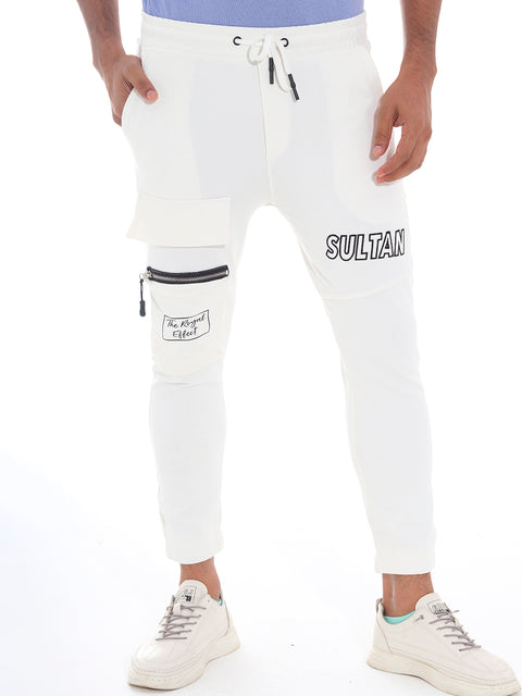 Sultan Mens Joggers - White