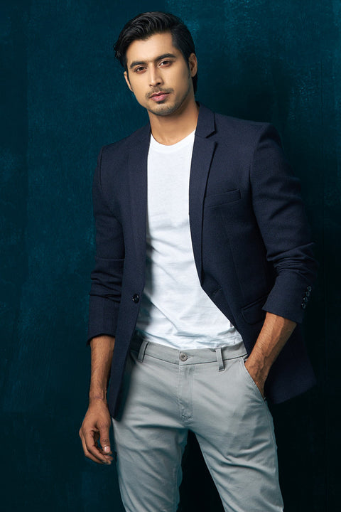 Men Sultan Texture Fabric Blazer