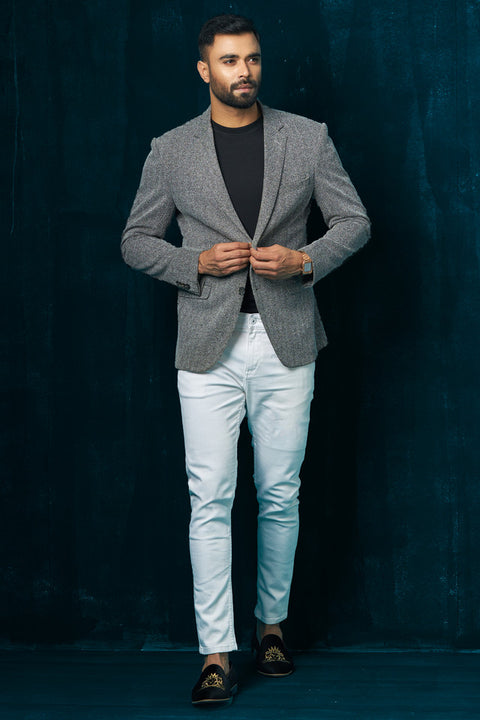Men Sultan Texture Fabric Blazer